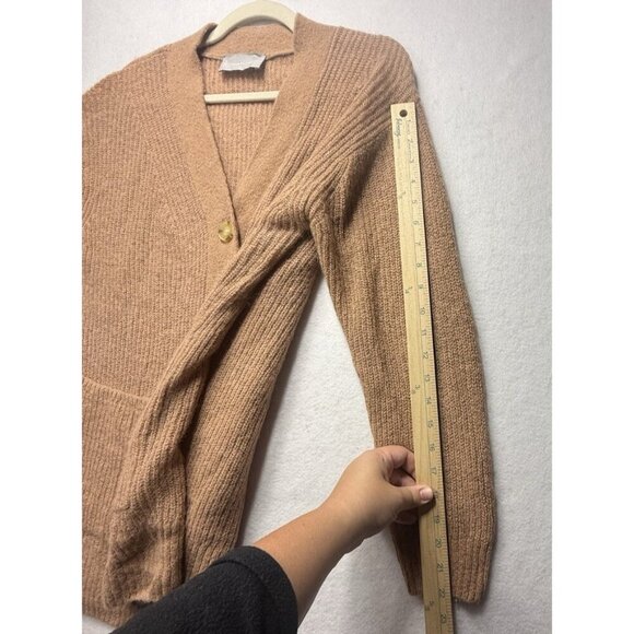 Everlane Cardigan Sweater Womens Brown Alpaca Wool Button Boyfriend Camel Sz S - Picture 9 of 9